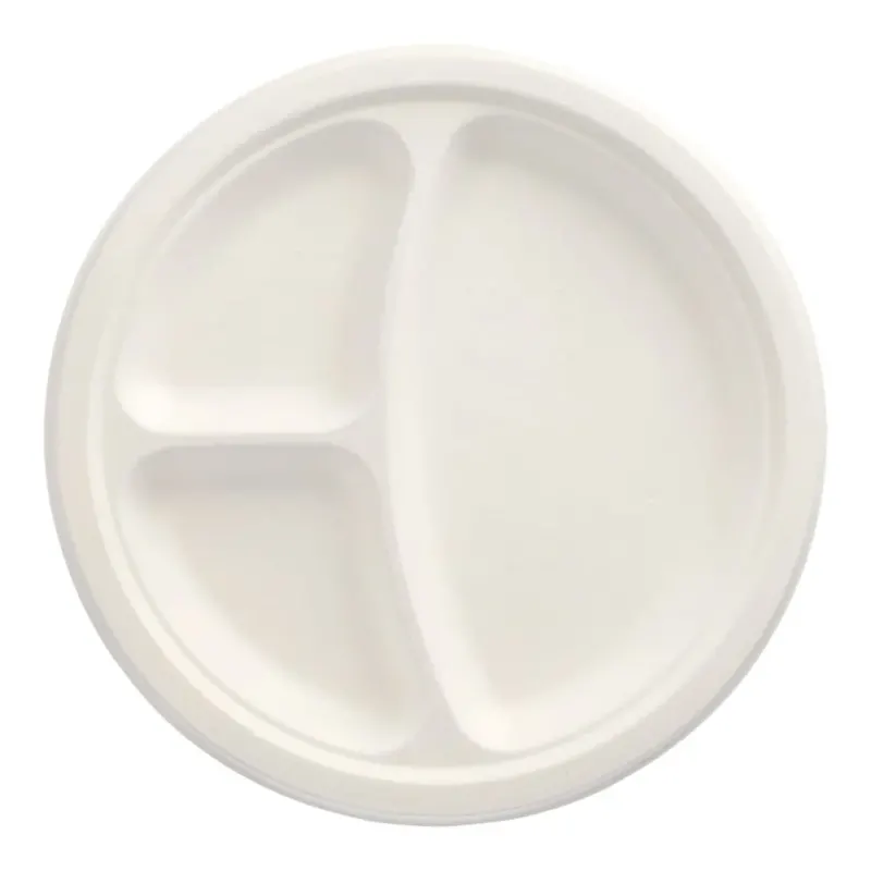 Papstar Pure Teller Zuckerrohr, 3-geteilt