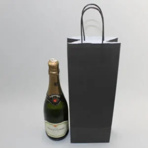 Carrier Bags for Bottles Black 14x8x39cm Kraft 110 g/m