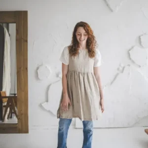 Pinafore Apron Dress, Multifunctional Linen Apron - Epic Linen luxury linen