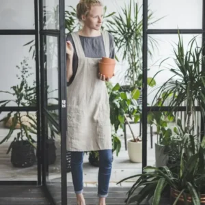 Pinafore Japanese Linen Apron - Epic Linen luxury linen