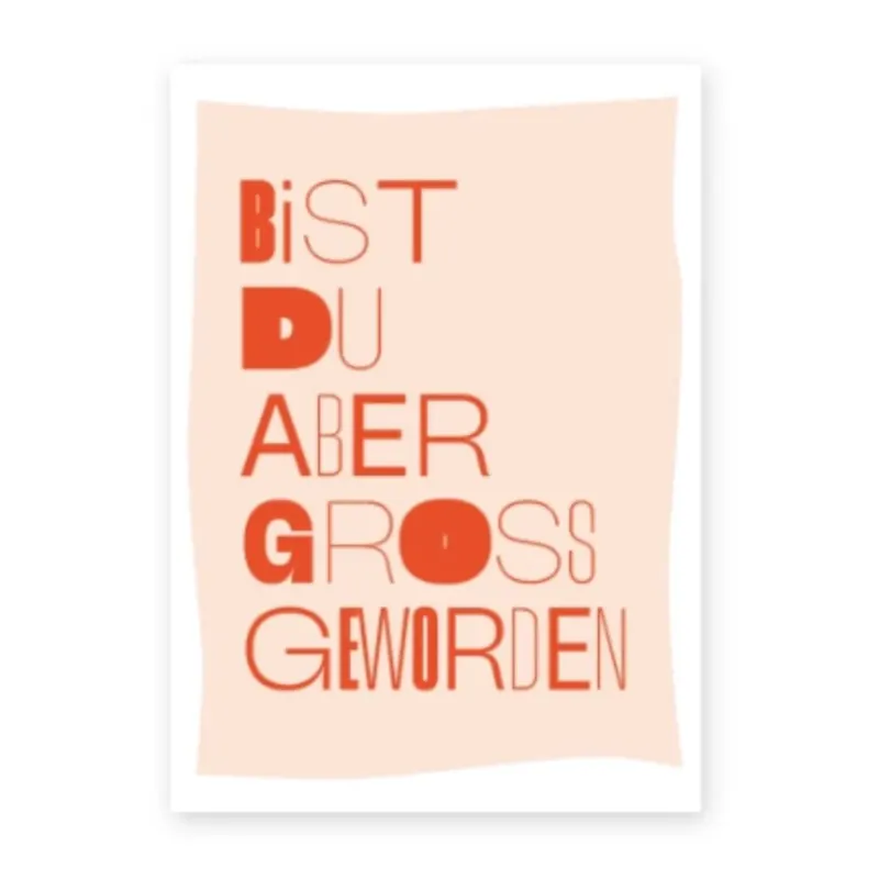 Postkarte 'Bist du aber groß geworden'