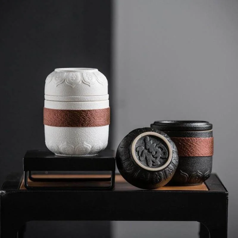 Portable Chinese Kung Fu Ceramic Tea Mug - Image 0