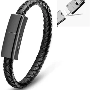 Leather Mini USB Bracelet Charger - Image 0