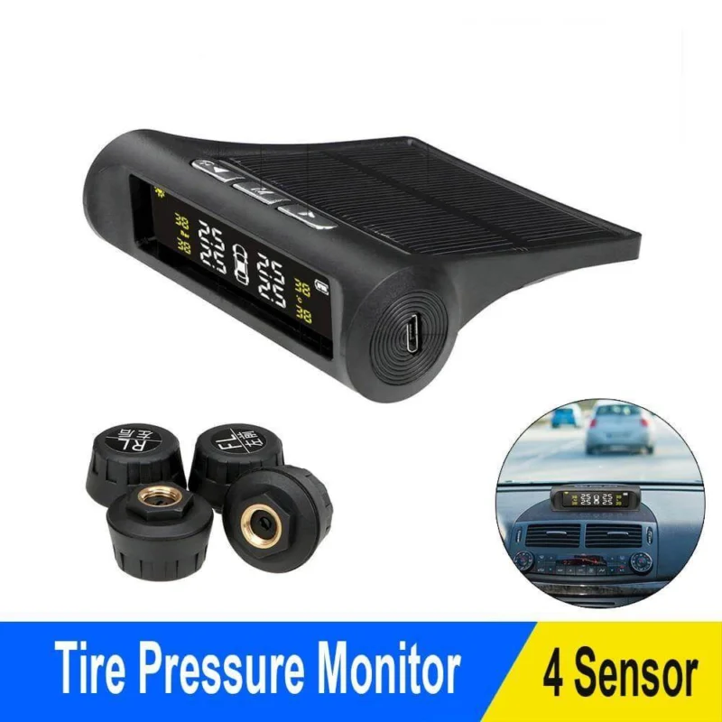 Solar Power Car Tire Pressure Sensor Monitoring System - Image 0