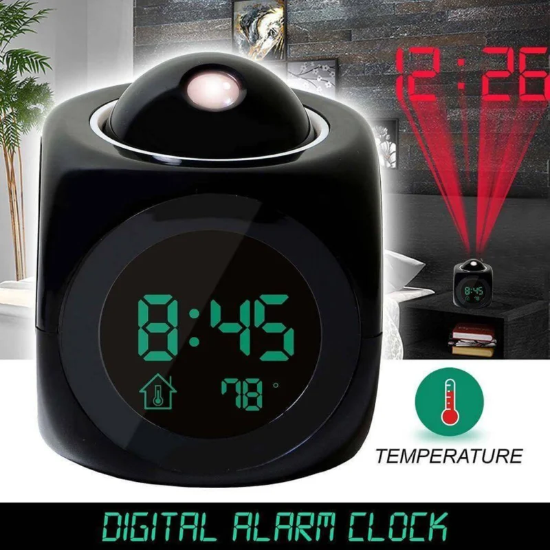 LCD Projection Display Digital Alarm Clock - Image 0