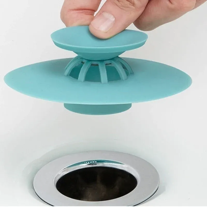 Universal Floor Silicone Push Drain Stopper - Image 0