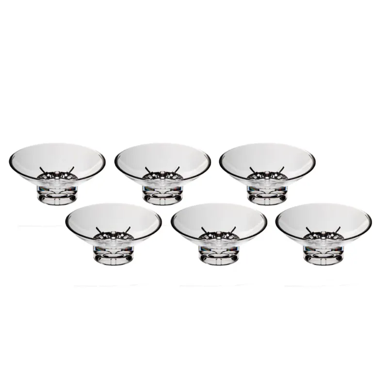 Seifenschale aus Bleikristll 6er Set (12cm)