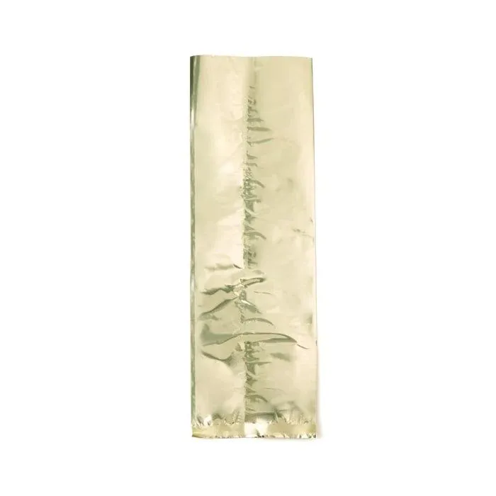 Plastic Bags Gold 10.2x30.5cm Metallised and Sealable