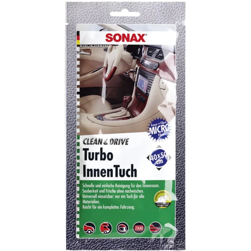 SONAX Reinigungstuch Clean & Drive, 40 x 50 cm – 1 Tuch