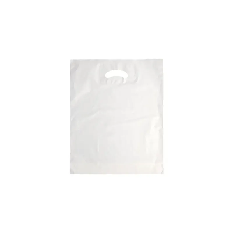 Starpak Griffloch Tragetaschen, HDPE, weiß, 44 cm x 36 cm x 9 cm