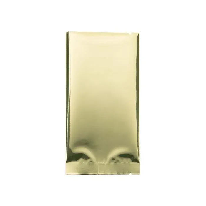 Plastic Bags Gold 7.5x14cm Metallised and Sealable