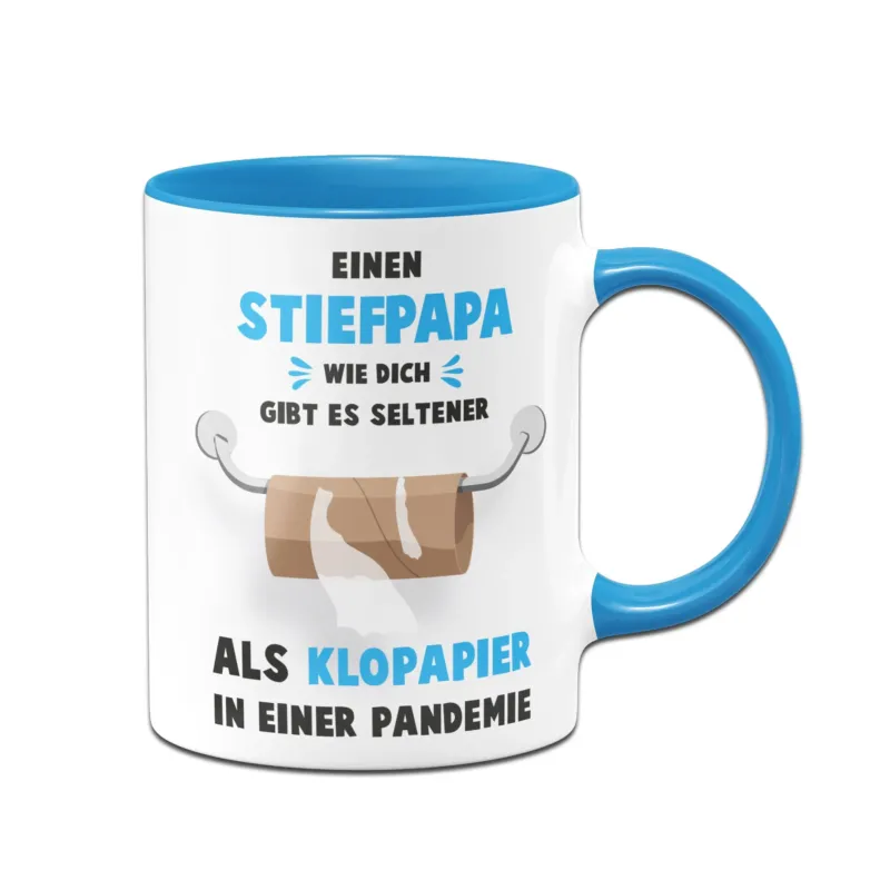Bild: Tasse - Einen Stiefpapa wie dich gibt es seltener als Klopapier in einer Pandemie.