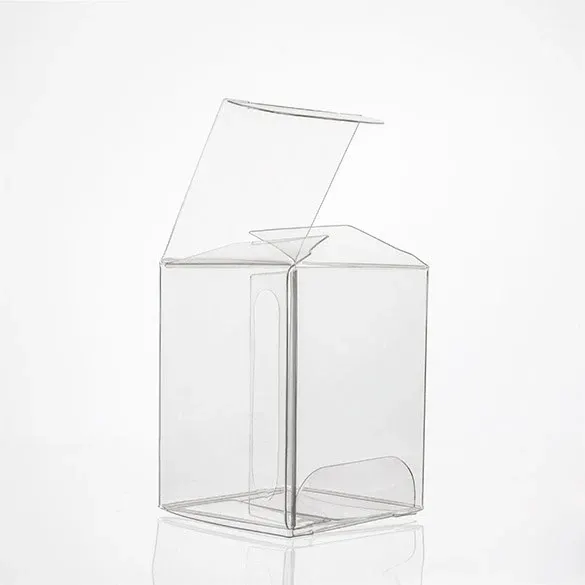 Plastic Gift Boxes 3.8x3.8x5.1cm Crystal Clear