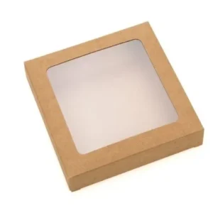 Kraft Gift Boxes with Window 10.5x2.2x10.5cm
