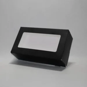 Kraft boxes Black with Window 21.5x6.4x12 cm (125 pieces)